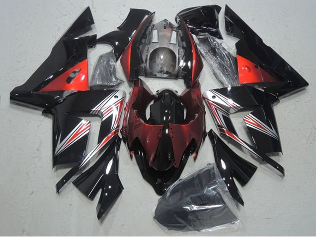 Lojas Carenagens Moto Kawasaki ZX10R 2004-2005 - Preto Vermelho