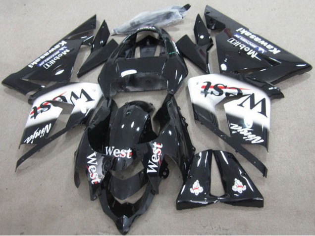 Lojas Carenagens Moto Kawasaki ZX10R 2004-2005 - Preto West Ninja