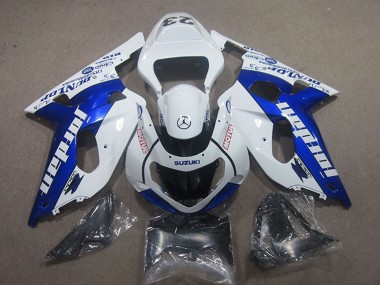 Lojas Carenagens Moto Suzuki GSXR 600 2001-2003 - Branco Azul Jordan Motul