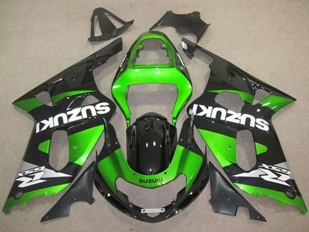 Lojas Carenagens Moto Suzuki GSXR 600 2001-2003 - Verde Preto Brilhante Branco
