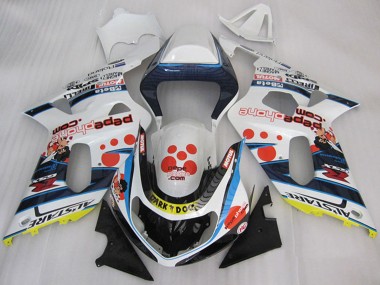 Lojas Carenagens Moto Suzuki GSXR 600 2001-2003 - Branco Azul Vermelho Amarelo Preto Dark Dog