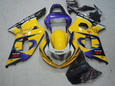 Lojas Carenagens Moto Suzuki GSXR 600 2001-2003 - Amarelo Roxo Preto
