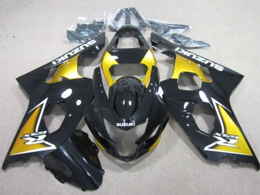 Lojas Carenagens Moto Suzuki GSXR 600 2004-2005 - Preto Brilhante Amarelo