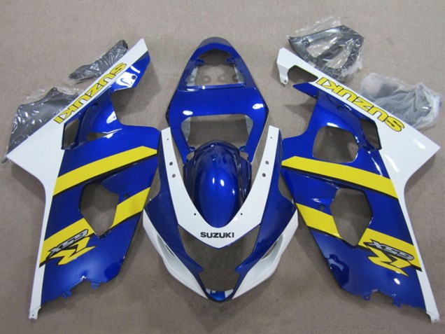 Lojas Carenagens Moto Suzuki GSXR 600 2004-2005 - Azul Branco Amarelo