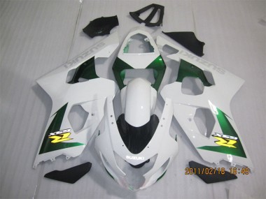 Lojas Carenagens Moto Suzuki GSXR 600 2004-2005 - Branco Verde Amarelo Preto