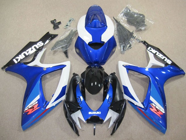 Lojas Carenagem Moto Suzuki GSXR 600 2006-2007 - Branco Azul Preto Brilhante Vermelho