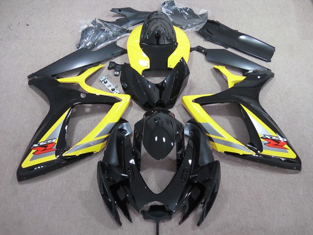 Lojas Carenagens Moto Suzuki GSXR 600 2006-2007 - Amarelo Cinzento Preto