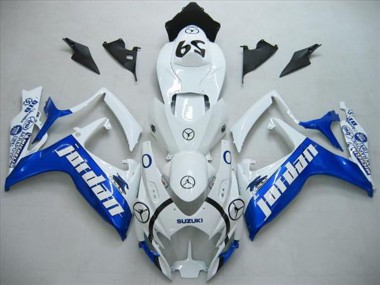 Lojas Carenagens Moto Suzuki GSXR 600 2006-2007 - Branco Azul Jordan 59
