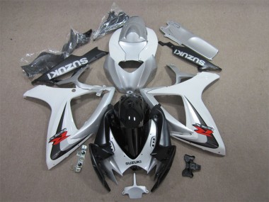 Lojas Carenagens Moto Suzuki GSXR 600 2006-2007 - Branco Prata Preto Brilhante Vermelho