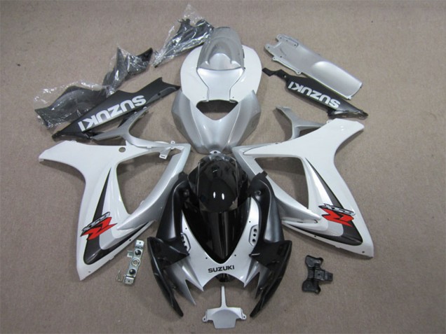 Lojas Carenagens Moto Suzuki GSXR 600 2006-2007 - Branco Prata Preto Brilhante Vermelho