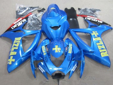 Lojas Carenagens Moto Suzuki GSXR 600 2006-2007 - Azul Ouro Vermelho Rizla