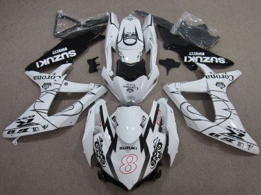 Lojas Carenagens Moto Suzuki GSXR 600 2008-2010 - Branco Preto Corona Extra Motul 8