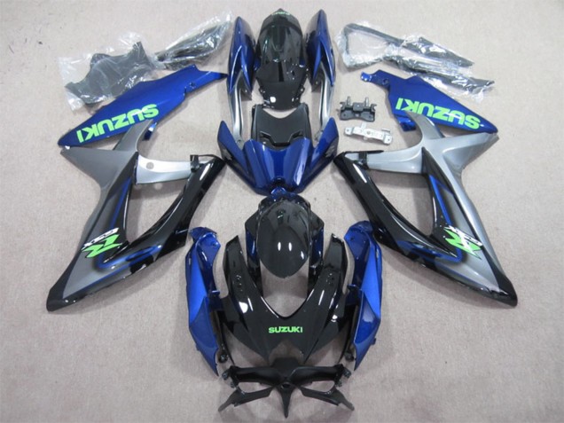 Lojas Carenagens Moto Suzuki GSXR 600 2008-2010 - Azul Prata Preto Brilhante Verde