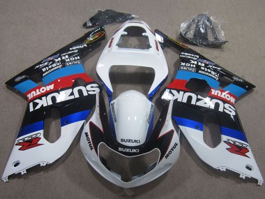 Lojas Carenagens Moto Suzuki GSXR 750 2001-2003 - Branco Azul Vermelho Preto Motul