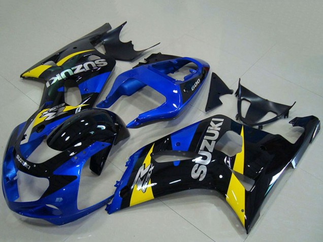 Lojas Carenagens Moto Suzuki GSXR 750 2001-2003 - Azul Amarelo Preto Brilhante