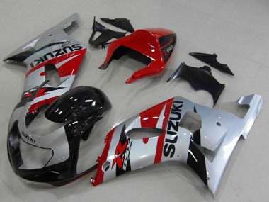 Lojas Carenagens Moto Suzuki GSXR 750 2001-2003 - Vermelho Prata Preto