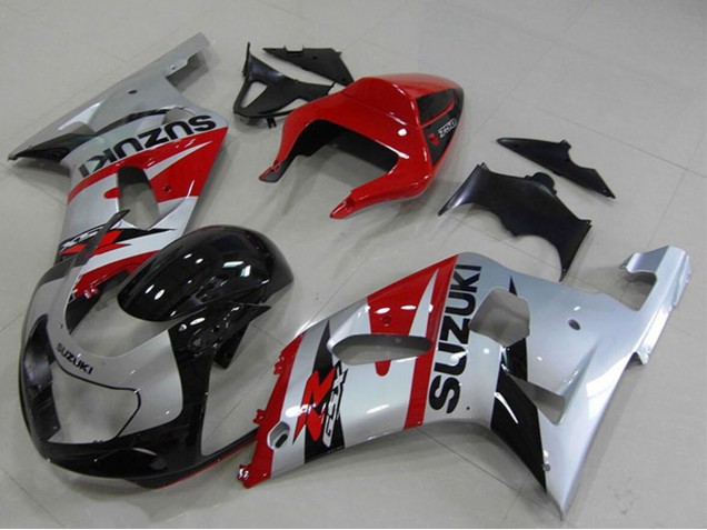 Lojas Carenagens Moto Suzuki GSXR 750 2001-2003 - Vermelho Prata Preto