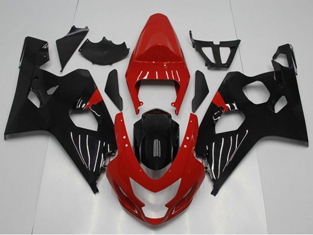 Lojas Carenagem Moto Suzuki GSXR 750 2004-2005 - Vermelho Preto Brilhante