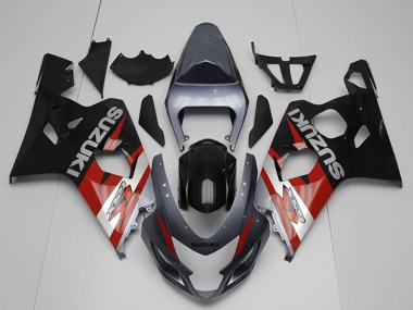Lojas Carenagens Moto Suzuki GSXR 750 2004-2005 - Prata Cinzento Vermelho Preto