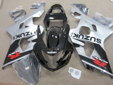 Lojas Carenagens Moto Suzuki GSXR 750 2004-2005 - Prata Preto Brilhante Vermelho