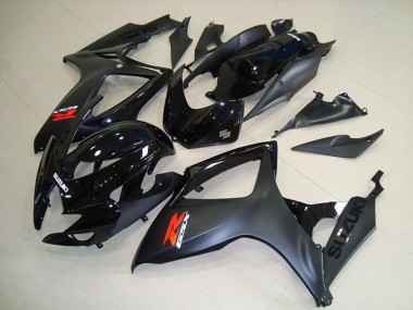 Lojas Carenagens Moto Suzuki GSXR 750 2006-2007 - Preto Brilhante Preto Fosco Vermelho