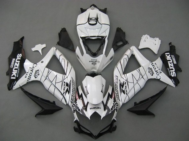 Lojas Carenagens Moto Suzuki GSXR 750 2008-2010 - Branco Preto Corona Extra Alstare