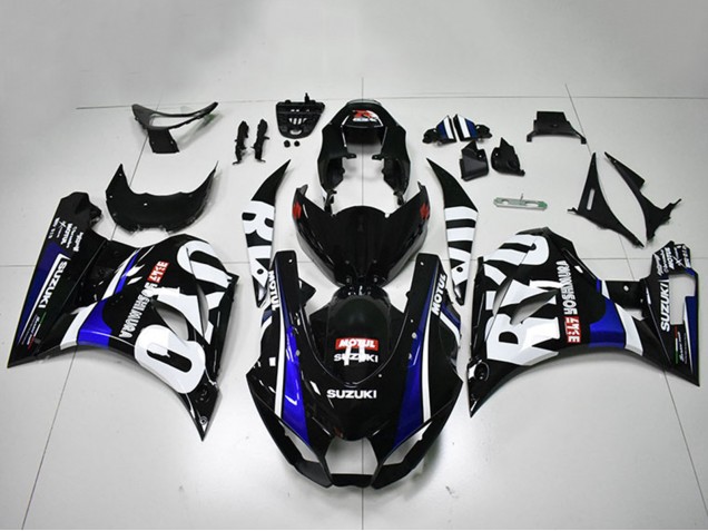 Lojas Carenagens Moto Suzuki GSXR 1000 2017-2024 - Preto Branco Azul Motul