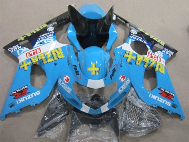 Lojas Carenagens Moto Suzuki GSXR 1000 2000-2002 - Azul Amarelo Branco Preto Rizla