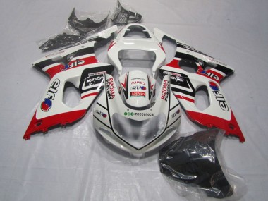 Lojas Carenagens Moto Suzuki GSXR 1000 2000-2002 - Branco Vermelho Preto Rizoma Playboy
