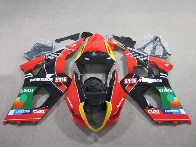 Lojas Carenagens Moto Suzuki GSXR 1000 2003-2004 - Vermelho Amarelo Verde Preto