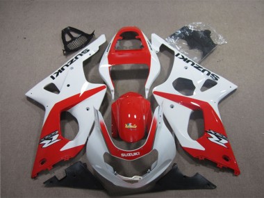 Lojas Carenagens Moto Suzuki GSXR 1000 2003-2004 - Branco Vermelho