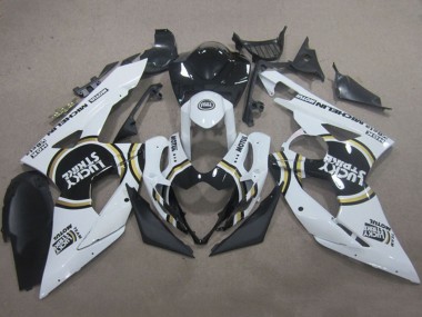 Lojas Carenagens Moto Suzuki GSXR 1000 2005-2006 - Branco Preto Lucky Strike Motul
