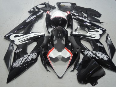 Lojas Carenagens Moto Suzuki GSXR 1000 2005-2006 - Preto Brilhante Branco Vermelho Baliza