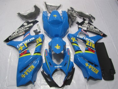 Lojas Carenagem Moto Suzuki GSXR 1000 2007-2008 - Azul Ouro Preto Rizla