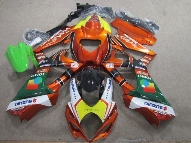 Lojas Carenagens Moto Suzuki GSXR 1000 2007-2008 - Laranja Amarelo Branco Vermelho Verde Monstro