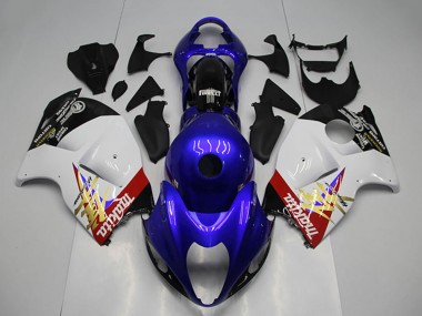 Lojas Carenagem Moto Suzuki GSXR 1300 Hayabusa 1996-2007 - Azul Branco