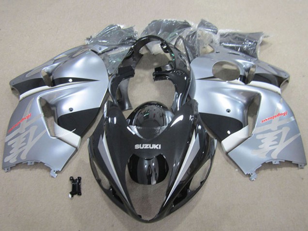 Lojas Carenagens Moto Suzuki GSXR 1300 Hayabusa 1996-2007 - Preto Fosco Prata