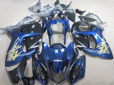 Lojas Carenagens Moto Suzuki GSXR 1300 Hayabusa 2008-2020 - Azul Branco Ouro Decal