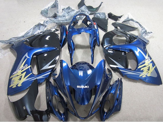 Lojas Carenagens Moto Suzuki GSXR 1300 Hayabusa 2008-2020 - Azul Branco Ouro Decal
