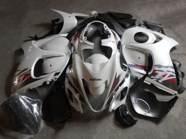 Lojas Carenagem Moto Suzuki GSXR 1300 Hayabusa 2008-2020 - Branco Preto