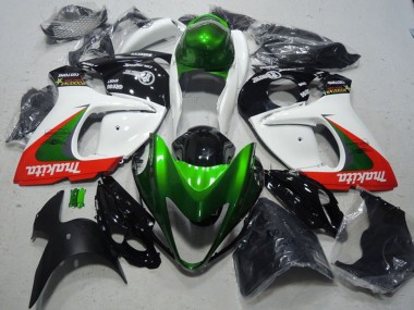 Lojas Carenagens Moto Suzuki GSXR 1300 Hayabusa 2008-2020 - Branco Verde Vermelho Makita