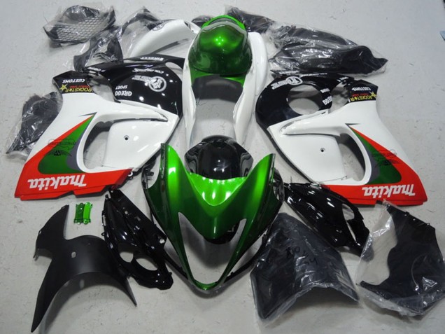 Lojas Carenagens Moto Suzuki GSXR 1300 Hayabusa 2008-2020 - Branco Verde Vermelho Makita