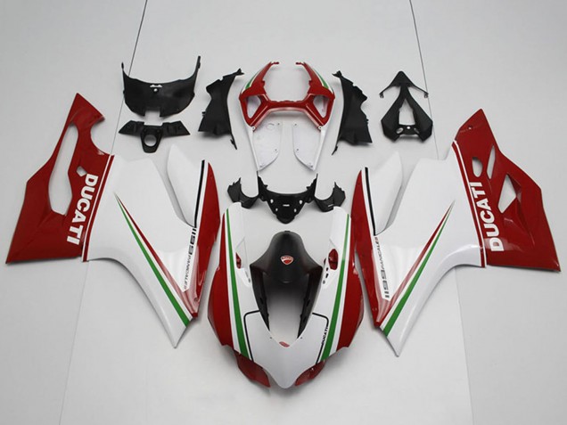 Lojas Carenagem Moto Ducati 1199 2011-2014 - Branco Vermelho Preto Verde