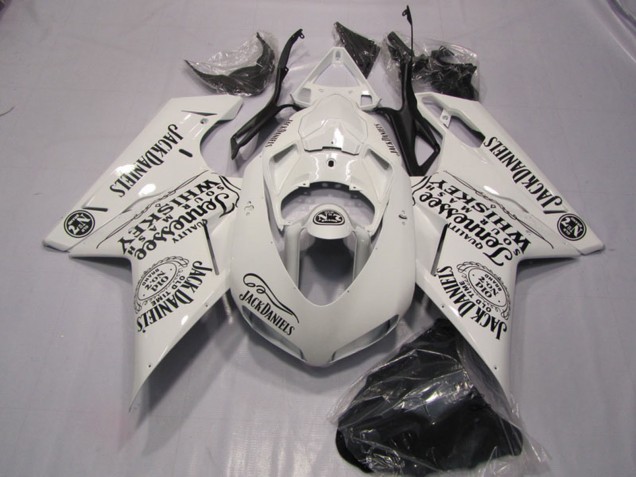 Lojas Carenagens Moto Ducati 1098 2007-2014 - Branco Jack Daniels