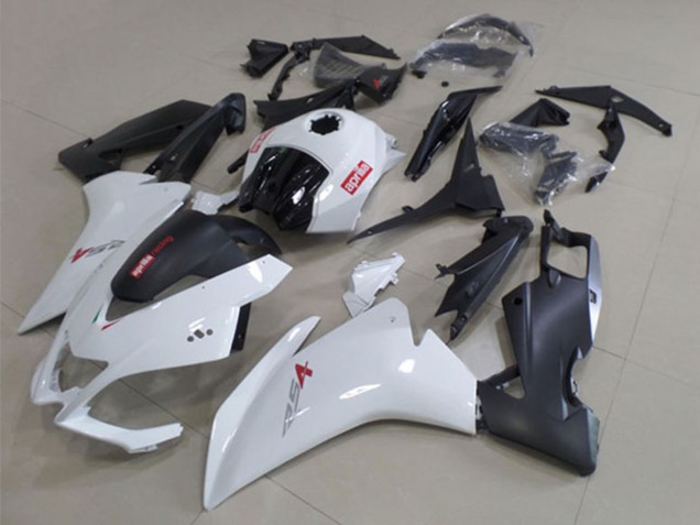 Lojas Carenagens Moto Aprilia RS4 50 125 2012-2018 - Branco Preto Fosco