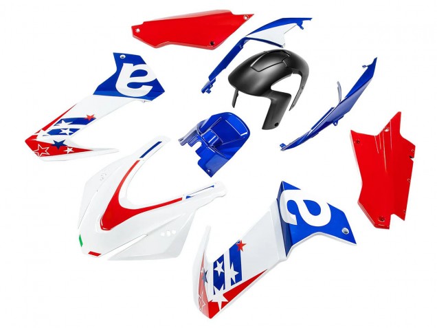 Lojas Carenagem Moto Aprilia RS660 2020-2024 - Branco Azul Vermelho