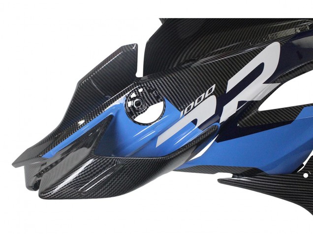 Lojas Carenagens Moto BMW S1000RR 2023-2024 - Azul Vermelho Fibra de Carbono