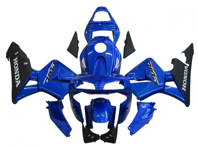 Lojas Carenagem Moto Honda CBR600RR 2003-2004 - Azul Preto Fosco