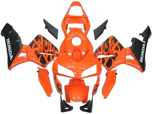 Lojas Carenagens ABS Honda CBR600RR 2003-2004 - Laranja Branco Vermelho Preto Brilhante Repsol