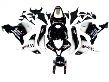 Lojas Carenagens Moto Honda CBR600RR 2009-2012 - Preto Brilhante Branco West